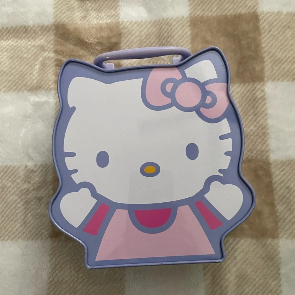 Vintage Hello Kitty Pink and Purple Lunch Box Case Y2K 2003